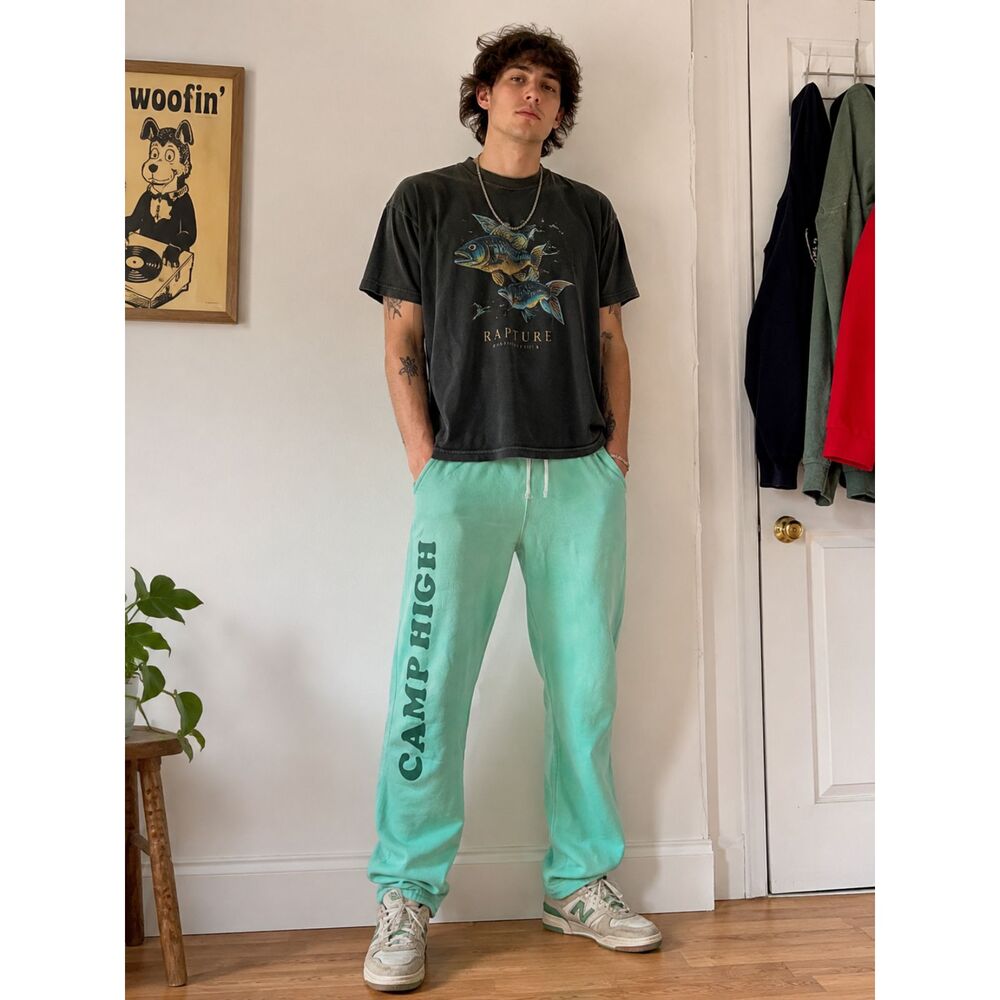 CAMP HIGH COLLECTIVE Green Cotton Sweatpants Pants Trousers  Mens Size Small